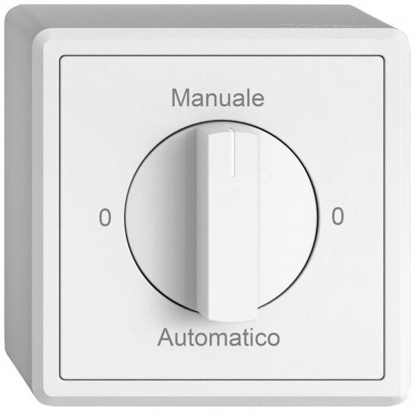 Interruttore rotativo AP EDIZIO.liv SNAPFIX® manopola 2/1L 0-Manuale-0-Auto bi 
