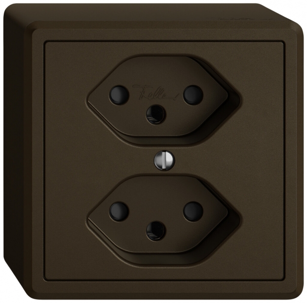 Prise AP EDIZIO.liv SNAPFIX® 2×T13 avec shutter br 