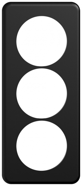 Piastra di copertura INC STANDARDdue SNAPFIX® 3×1/1×3 3×Ø58 90×210mm ne 