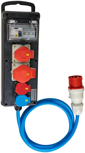 Distributore d.corrente DEM DB31962 32A 1×LS 1×FI 1×T23 1×T25 2×16A 2×32A 3m 32A 