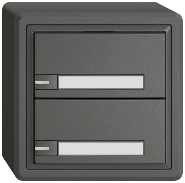 Pulsante KNX RGB AP EDIZIO.liv SNAPFIX® sensore temp.RGB-LED targ.2× com.1T grs 