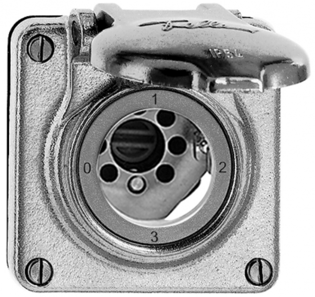 Interrupteur rotatif INC mouillé 5/1L Al poli, pour serr.de sûr, s.cylindre 