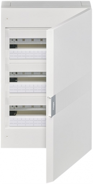 Distributore AP Hager vega 3-file 18UM porta bianco IP40 400×625×146mm 