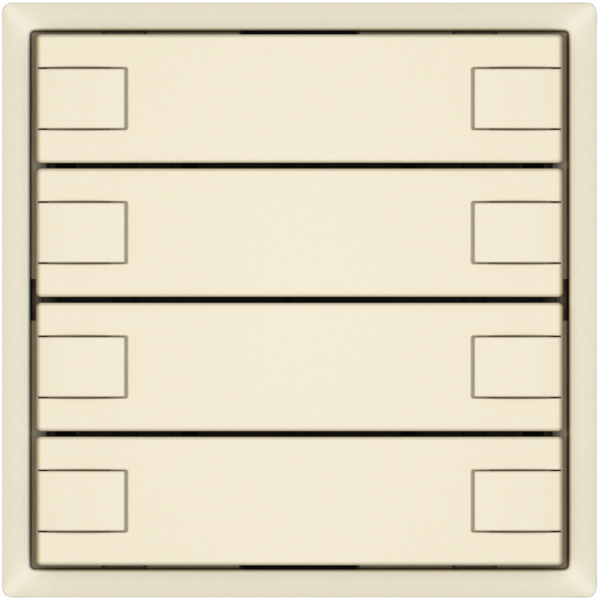KNX-Taster RGB EDIZIO.liv SNAPFIX® Temperaturfüh.o.LED 8×Taste 1-Tbed.cr 