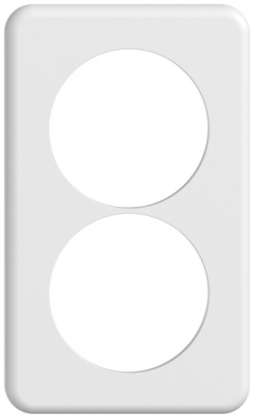 Piastra di copertura INC STANDARDdue SNAPFIX® 2×1/1×2 2×Ø58 90×150mm bi 