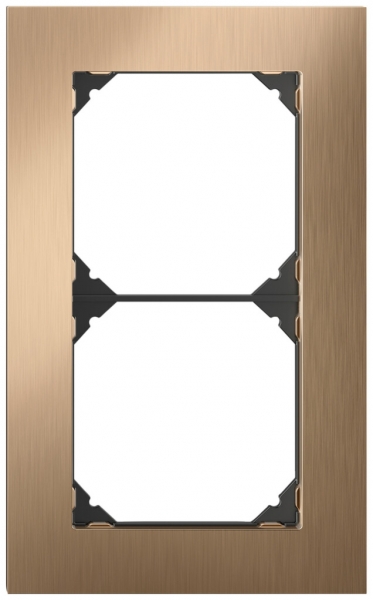 Telaio di copertura INC EDIZIO.liv prestige SNAPFIX® 2×1 154×94mm ott-champ 