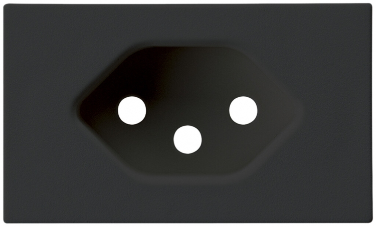 Piastra frontale per prisa FLF Hager 1×tipo 13 Z nero 
