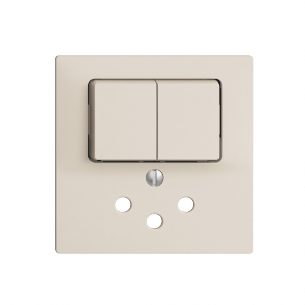 Frontset EDIZIOdue crema, 60×60mm T12 mit Shutter 