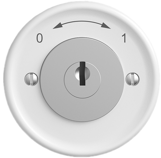 Contatto rotativo INC 0<-->1 STANDARDdue bianco con serratura di sic. 