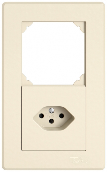 Combinaison ENC EDIZIO.liv SNAPFIX® 2×1 156×96mm vide+1×T13 crema 