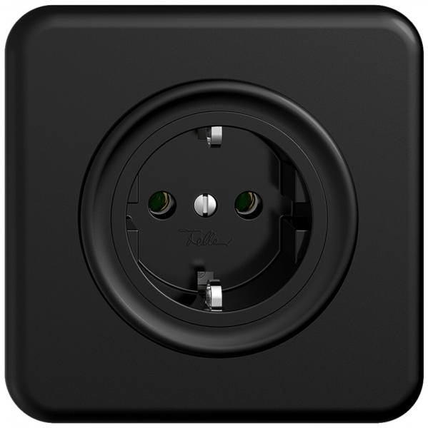 Presa INC Feller STANDARDdue Schuko 16A 230V 90×90mm nero 