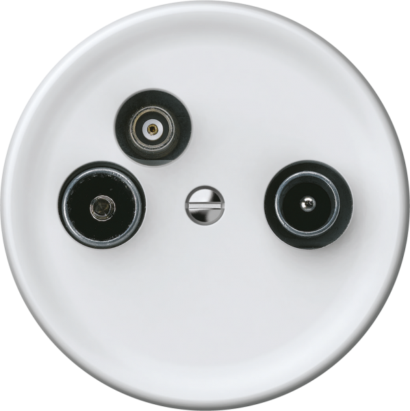 Presa antenna TV-R-dati origin cassetta passante 19dB 4dB bianco 