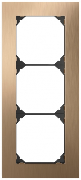 Cadre recouvrement ENC EDIZIO.liv prestige SNAPFIX® 3×1 214×94mm ltn-champ 