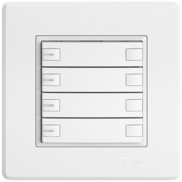 Poussoir KNX RGB ENC EDIZIO.liv SNAPFIX® capteur temp.RGB-LED 4× comm.2T bc 