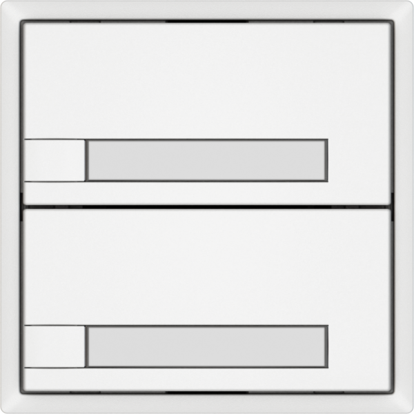 Poussoir universel EDIZIO.liv UNI SNAPFIX® 12…48V s.LED 2× comm.1T étiqu.bc 