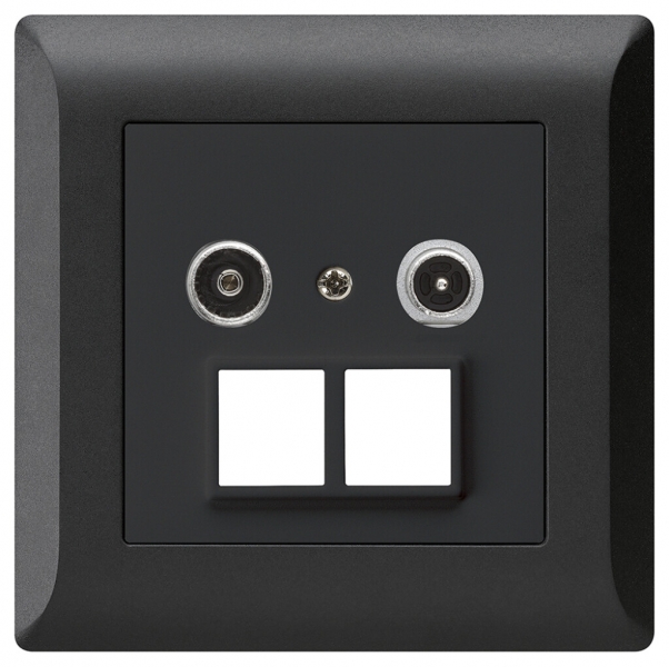 Prise multimédia ENC kallysto.line R/TV 14dB 2GHz noir 
