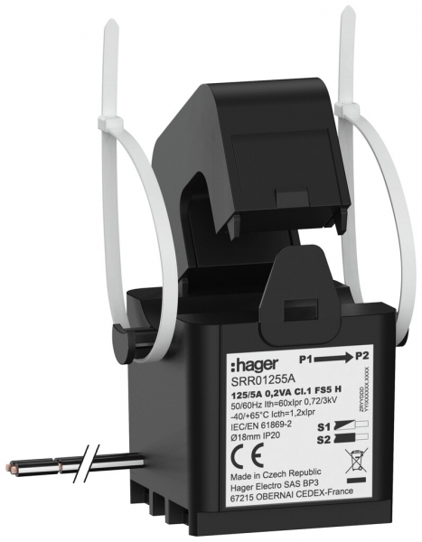 Convertitore di corrente Hager SRR01255A SC1 125A/5A classe 1 