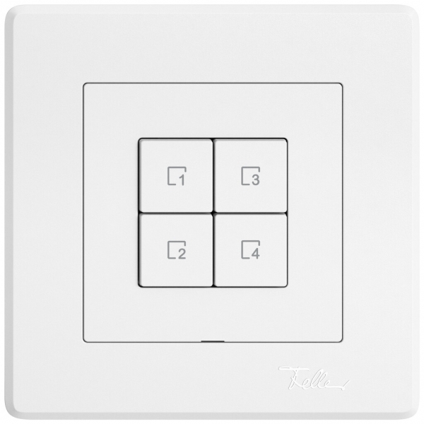 Commande pour poussoir scènes ENC EDIZIO.liv Wiser SNAPFIX® 4 scènes WLAN 4T bc 