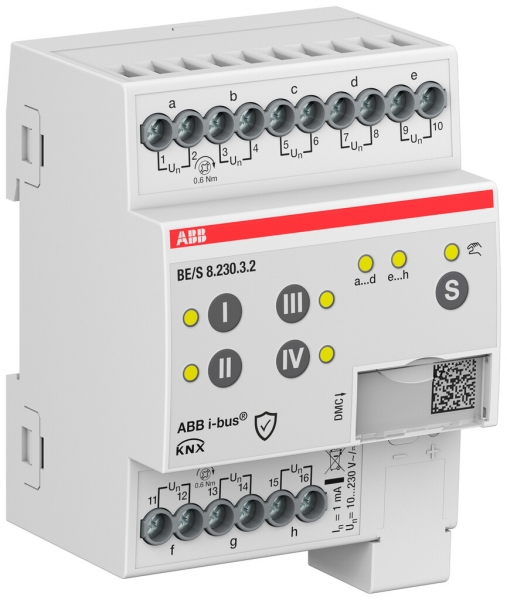 Ingresso binario KNX AMD ABB BE/S8.230.3.2 8-canali 10…230V 