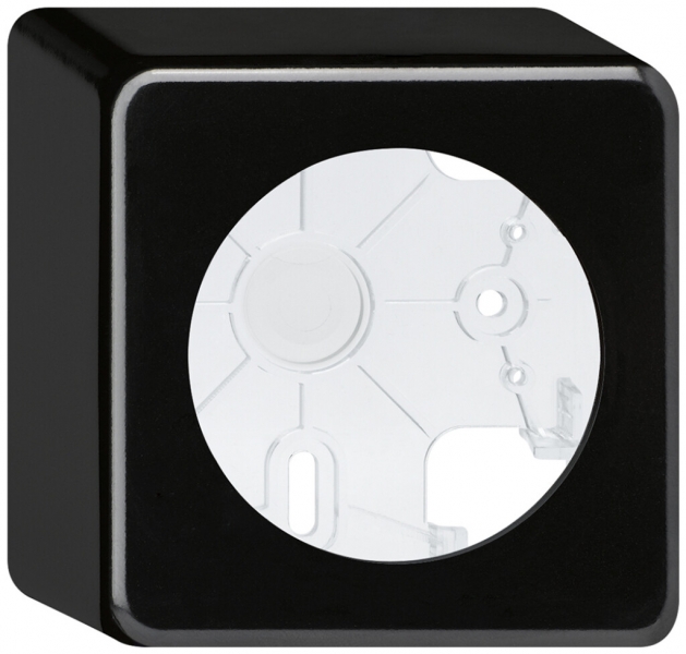 Boîtier AP basico noir h=54mm Ø58mm 
