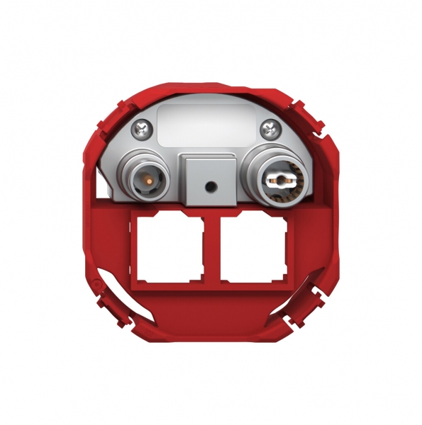 Prise multimédia TV-R Feller SNAPFIX® EASYNET p.2×RJ45 S-One 19dB 