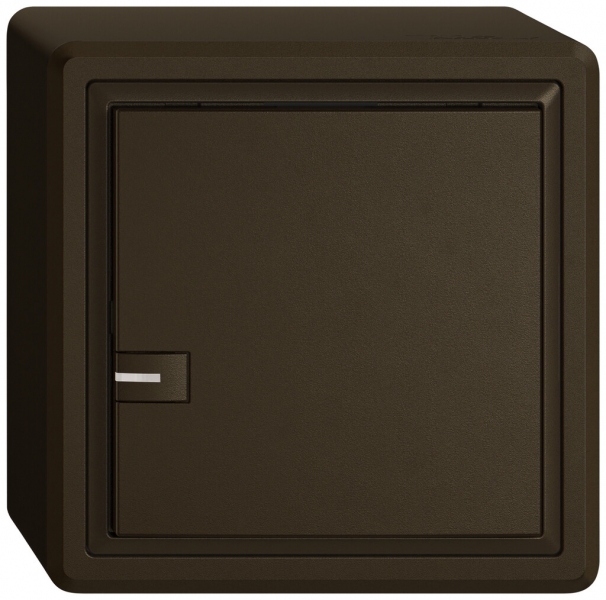 Poussoir KNX RGB AP EDIZIO.liv SNAPFIX® capteur temp.RGB-LED 1× comm.1T br 