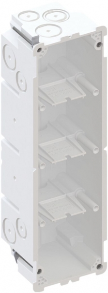 Boîte pour paroi creuse AGRO 4×1 850°C avec pattes, M20/25, blanc 