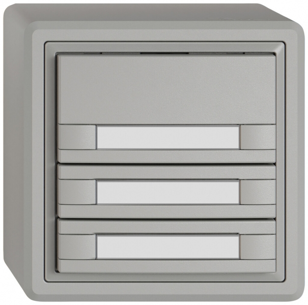 Pulsante KNX RGB AP EDIZIO.liv SNAPFIX® sensore temp.s.LED targ.6× com.1T grc 