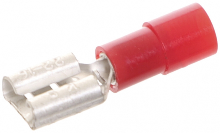 Steckhülse Ferratec teilisoliert PC 4.8×0.8mm 0.5…1mm² rot 100Stk 