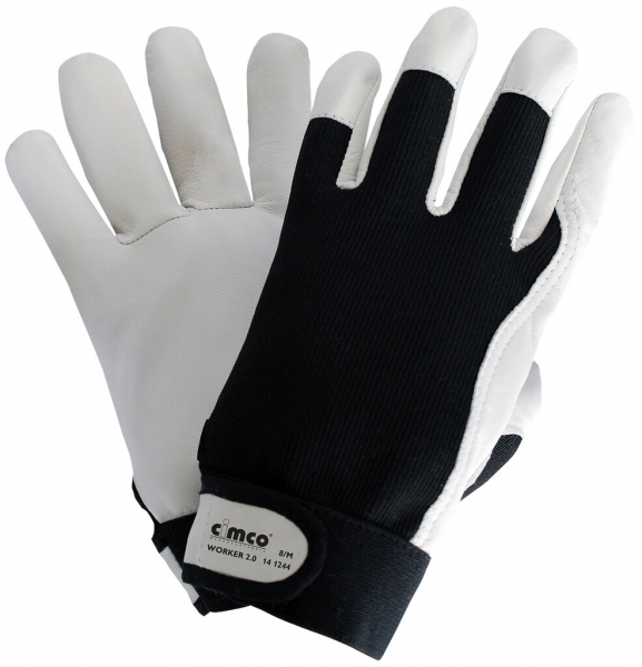 Arbeitshandschuhe CIMCO Worker 2.0 Grösse 10/XL schwarz/weiss 