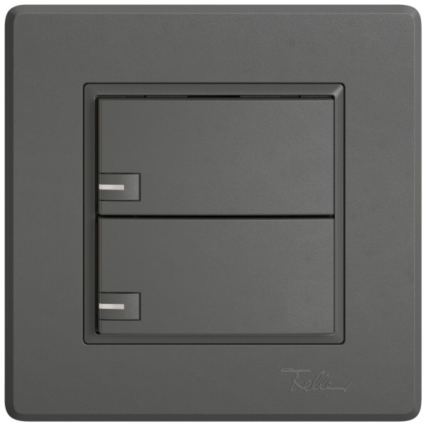 Poussoir KNX RGB ENC EDIZIO.liv SNAPFIX® capteur temp.RGB-LED 2× comm.1T grf 