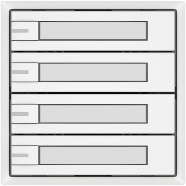 KNX-Taster RGB EDIZIO.liv SNAPFIX® Temperaturfüh.RGB-LED Pap.4×T 1-Tbed.ws 