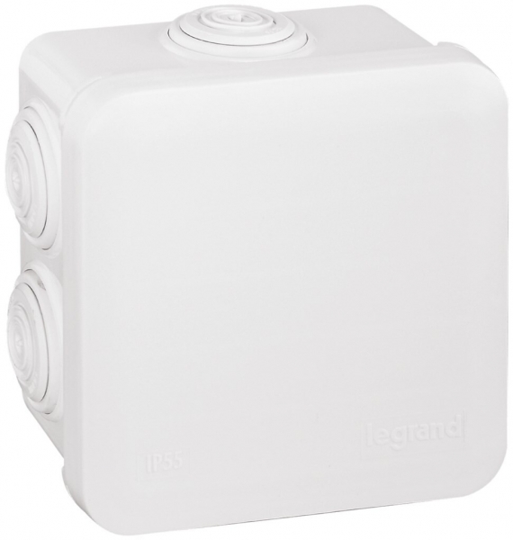 Scatola di derivazione AP PLEXO 80×80mm vuota bianco 