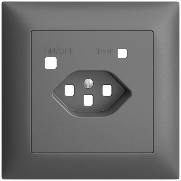 Kit frontal EDIZIOdue pour prise FI FMI, T23, gris foncé 
