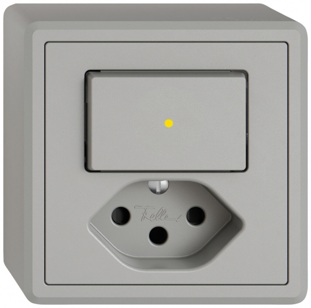 Combinazione AP EDIZIO.liv SNAPFIX® S6L+T13 shut.illuminazione frontale gi grc 