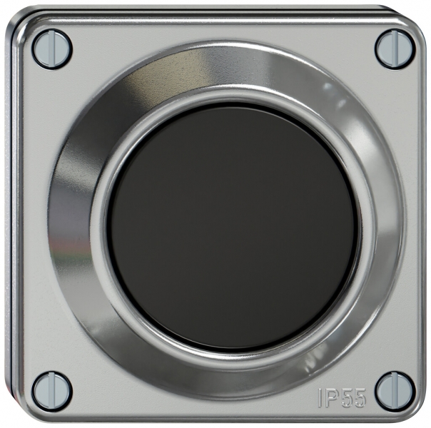 Interrupteur à poussoir ENC ELEMENT SNAPFIX® sch3/1L 16A 250V alu 