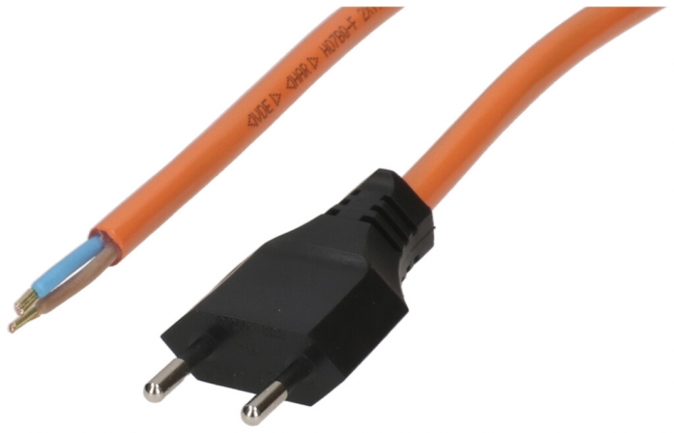 Câble de raccordement MH EXTEND PUR 10A 230V 2×1.5mm² type 11/libre 5m orange 