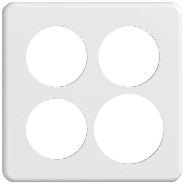 Piastra di copertura INC STANDARDdue SNAPFIX® 2×2 3×Ø50 1×Ø58 150×150mm bi 