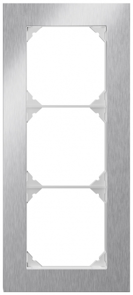 Telaio di copertura INC EDIZIO.liv prestige SNAPFIX® 3×1 214×94mm Cr-sm 