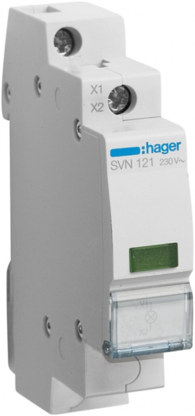 Lampada di segnalazione INS Hager LED verde 1UM 230VAC 