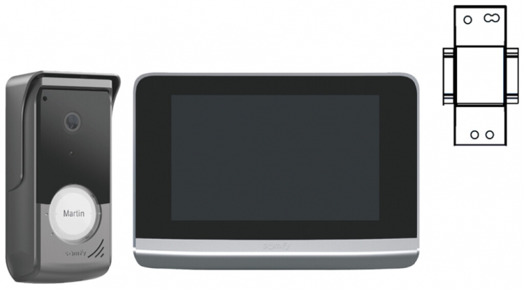 Kit citofono porta video Somfy V500 PRO io Connect, alimentazione AMD 