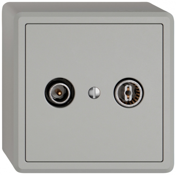 Presa antenna AP TV-R EDIZIO.liv SNAPFIX® presa di passaggio 4dB grc 