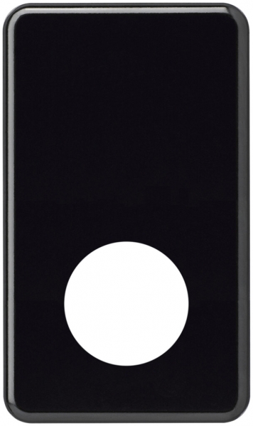 Plaque de recouvrement basico 2×1 Ø43mm+pleine noir 