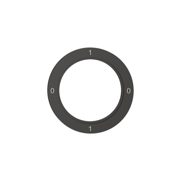 Disque indicateur NEVO, p.interrupteur rotatif, 0-1-0-1, noir 