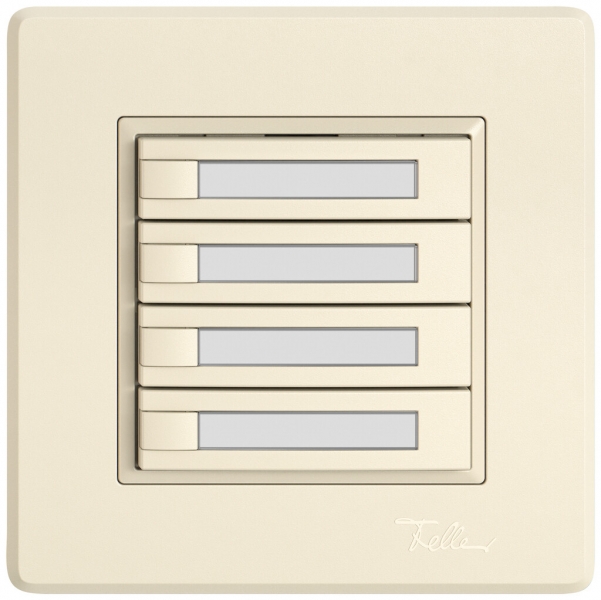 Pulsante KNX RGB INC EDIZIO.liv SNAPFIX® sensore temp.s.LED targ.4× com.1T cr 