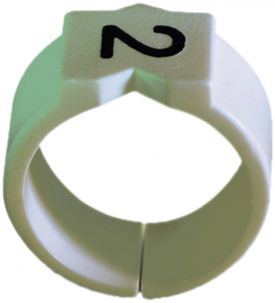 Bague-repère Plica STD, pour 1.5…3.4mm² Ø2.6…3.5mm impression: '5', blanc 