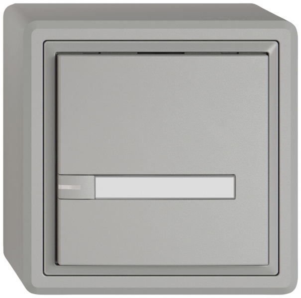 Poussoir KNX RGB AP EDIZIO.liv SNAPFIX® capteur temp.RGB-LED étiqu.1×com.1T grc 