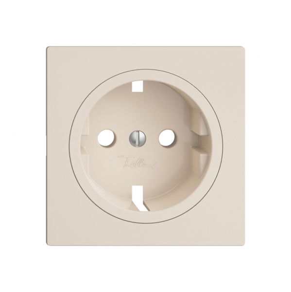Kit frontale Feller EDIZIOdue per presa Schuko 60×60mm crema 