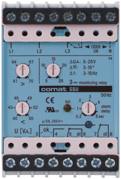 Surveillance de tension et de champ-tournant ComatReleco SSU34, 400VAC 