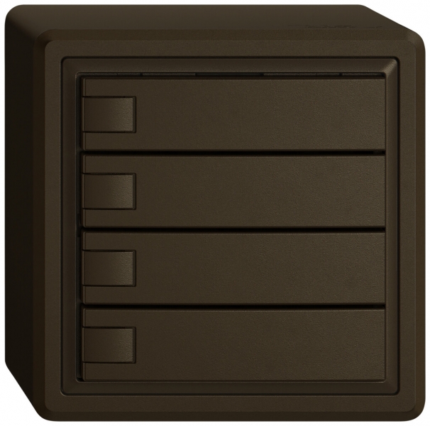 Pulsante KNX RGB AP EDIZIO.liv SNAPFIX® sensore temp.s.LED 4× com.1T ma 